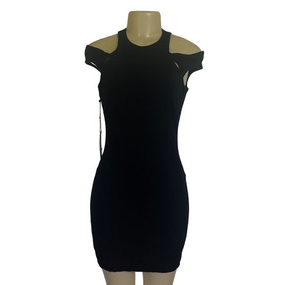NWT ALi&Jay Bodycon Back Zipper Girly Glam Black Size Medium Women's Dress - Picture 1 of 8